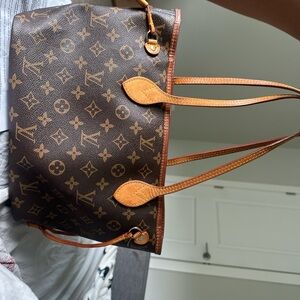 Louis Vuitton Brown and Tan Monogram Tote